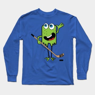 Green Hockey Monster Long Sleeve T-Shirt